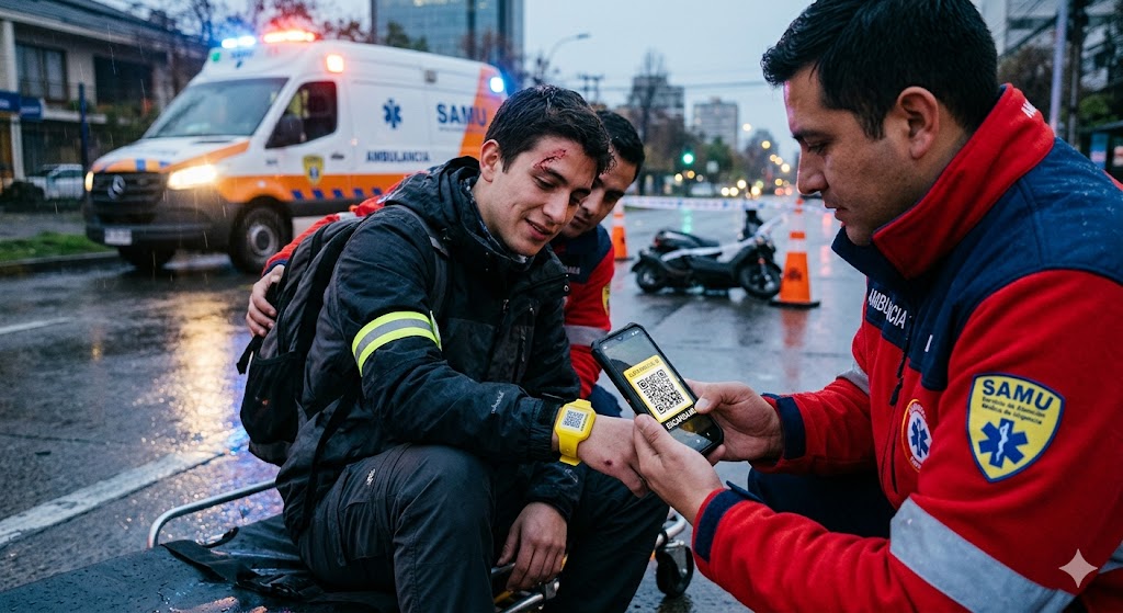 Accidente urbano con pulsera POOLSOS